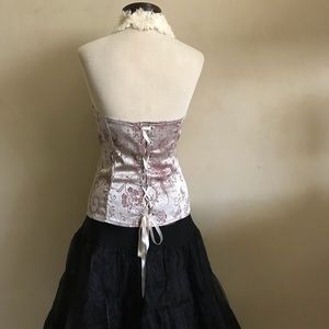 Vintage Corset Style Brocade Top